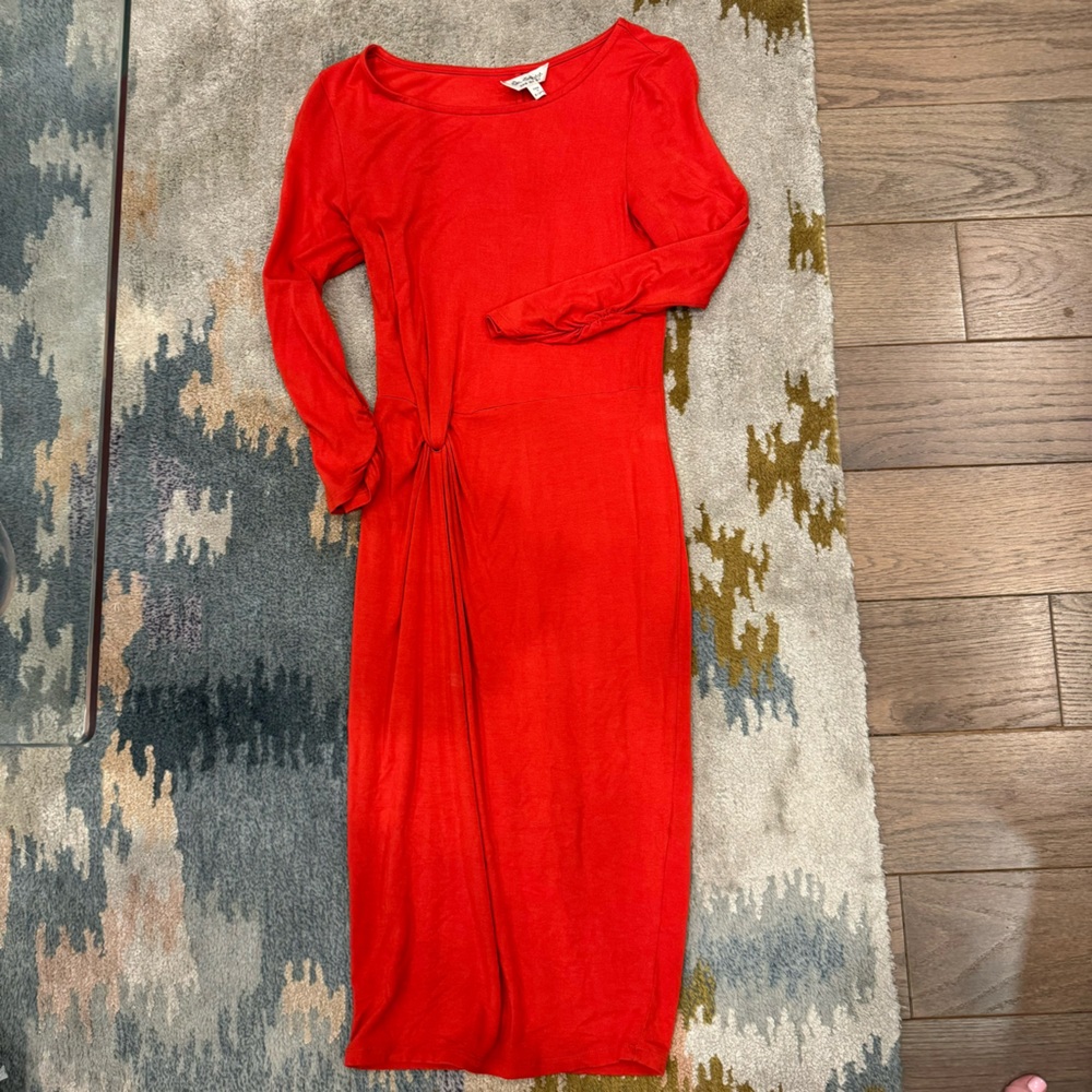 🚨Miss Selfridge 3/4 Sleeve Slinky Twist Dress